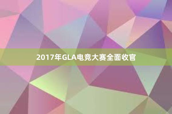 2017年GLA电竞大赛全面收官